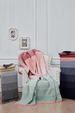 Montant Tek Kişilik Pamuklu Battaniye Pembe - Çeyiz Diyarı