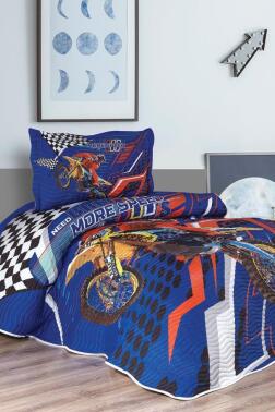 Motores Baskılı Kapitoneli Tek Kişilik Yatak Örtüsü - Çeyiz Diyarı