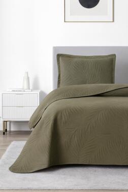 Münih Tek Kişilik Lüks Kadife 180x240 cm Yatak Örtüsü Antrasit - Çeyiz Diyarı