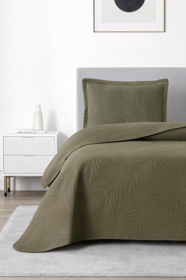 Münih Tek Kişilik Lüks Kadife 180x240 cm Yatak Örtüsü Antrasit - Çeyiz Diyarı