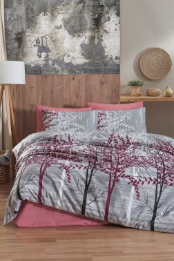 Natura Uyku Seti Çift Kişilik Bordo - Çeyiz Diyarı