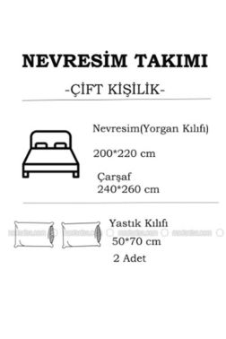 Nazenin %100 Pamuk Çift Kişilik Nevresim Takımı Pembe - 3