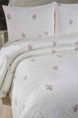 Nevra Nakışlı Şönil 3 Parça Çift Kişilik Yatak Örtüsü - Çeyiz Diyarı (1)