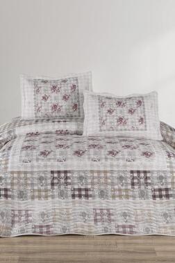 Nivalis Baskılı Kapitoneli Çift Kişilik Yatak Örtüsü - Çeyiz Diyarı
