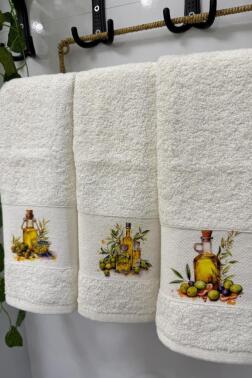 Oil Baskılı 3lü Mutfak Havlu Takımı 30x50 Cm - Çeyiz Diyarı (1)