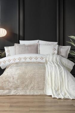 Opal 10 Parça Battaniyeli Çeyiz Seti Bej - Çeyiz Diyarı