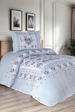 Orenda Baskılı Kapitoneli Tek Kişilik Yatak Örtüsü - Çeyiz Diyarı