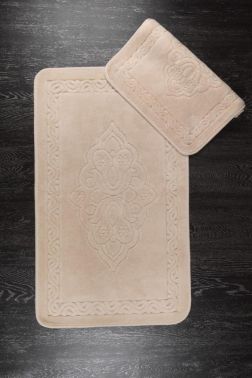 Ottoman Pamuk Banyo Paspas Seti 2'li Cappucino - Çeyiz Diyarı