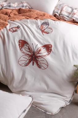 Papilion 7 Parça %100 Pamuk Çift Kişilik Pikeli Nevresim Takımı - Çeyiz Diyarı