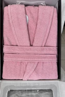 Pastel Kadife Tek Bornoz Gülkurusu - Çeyiz Diyarı