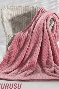 Pearl Tomurcuk Çift Kişilik Battaniye Gül Kurusu - Çeyiz Diyarı