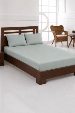 Penye Çift Kişilik 180x200 cm Lastikli Çarşaf Çağla Yeşili - Çeyiz Diyarı