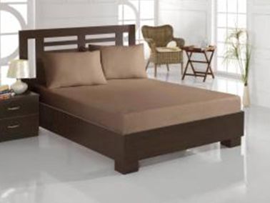 Penye Çift Kişilik Lastikli Çarşaf Cappucino - Çeyiz Diyarı