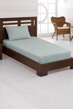Penye Tek Kişilik 120x200 cm Lastikli Çarşaf Çağla Yeşili - Çeyiz Diyarı