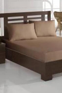 Penye Tek Kişilik 120x200 cm Lastikli Çarşaf Cappucino - Çeyiz Diyarı