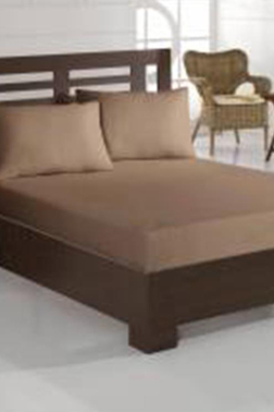 Penye Tek Kişilik Lastikli Çarşaf Cappucino - Çeyiz Diyarı