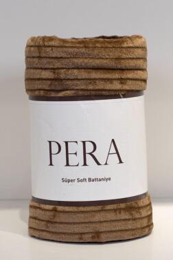 Pera Tek Kişilik 130x170 cm Tv Battaniyesi Kahverengi - Çeyiz Diyarı