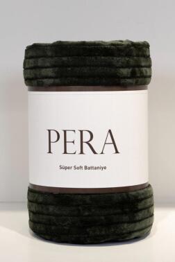 Pera Tek Kişilik 130x170 cm Tv Battaniyesi Koyu Yeşil - Çeyiz Diyarı