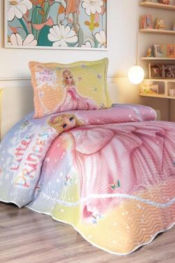 Perfinya Baskılı Kapitoneli Tek Kişilik Yatak Örtüsü Pembe - Çeyiz Diyarı