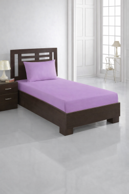 Perla Tek Kişilik Lastikli Çarşaf Takımı Lila