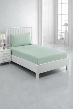 Perla Tek Kişilik Lastikli Çarşaf Takımı Mint