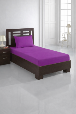 Perla Tek Kişilik Lastikli Çarşaf Takımı Mor