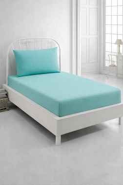 Perla Tek Kişilik Lastikli Çarşaf Takımı Turkuaz