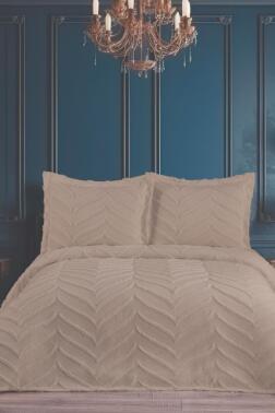 Perota Soft Çift Kişilik Pike Takımı Bej - Çeyiz Diyarı