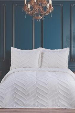 Perota Soft Çift Kişilik Pike Takımı Krem - Çeyiz Diyarı