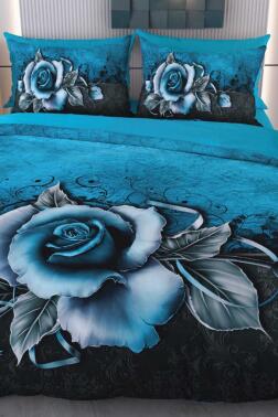 Polita Mikro Saten 3D Dijital Baskılı Çift Kişilik Nevresim Takımı - Çeyiz Diyarı