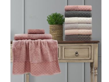 Polka Pamuklu 6'lı El Yüz Havlusu - Çeyiz Diyarı