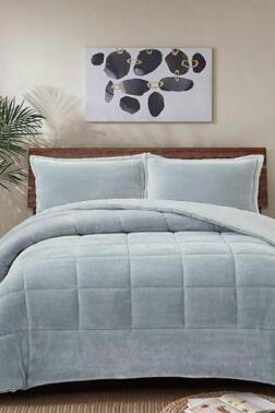 Pumi Tek Kişilik Yorgan Takımı 180x230 Cm Gri - Çeyiz Diyarı