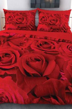 Rabella Mikro Saten 3D Dijital Baskılı Çift Kişilik Nevresim Takımı - Çeyiz Diyarı