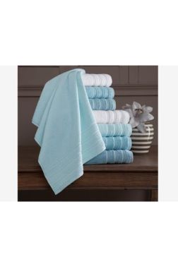 Rainbow El Yüz Havlusu 4'lü Mavi - Çeyiz Diyarı