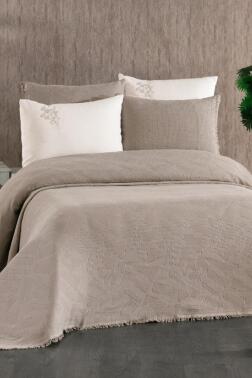 Relax 7 Parça %100 Pamuk Gelin Seti Cappucino - Çeyiz Diyarı