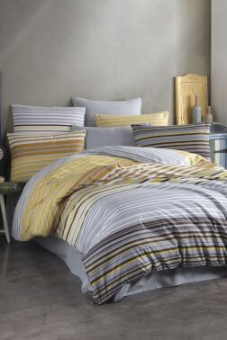 Rola Çift Kişilik Nevresim Takımı Gri - Çeyiz Diyarı