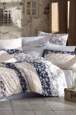 Romans Çift Kişilik Nevresim Takımı Mavi - Çeyiz Diyarı