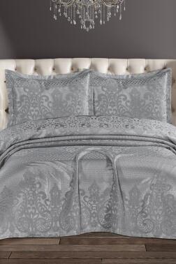 Royal Şönil Çift Kişilik Yatak Örtüsü 240x260 cm Gri - Çeyiz Diyarı