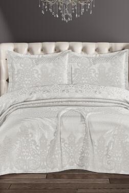 Royal Şönil Çift Kişilik Yatak Örtüsü 240x260 cm Krem - Çeyiz Diyarı