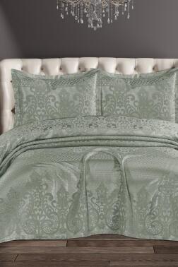Royal Şönil Çift Kişilik Yatak Örtüsü 240x260 cm Mint - Çeyiz Diyarı
