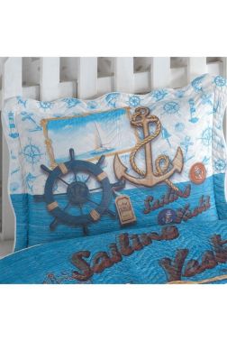 Sailing Baskılı Kapitoneli Tek Kişilik Yatak Örtüsü - 3