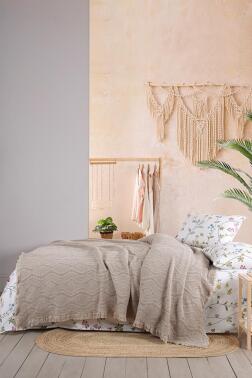 Şalemar 4 Parça Çift Kişilik Pike Takımı Vizon - Çeyiz Diyarı