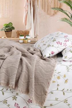 Şalemar 4 Parça Çift Kişilik Pike Takımı Vizon - Çeyiz Diyarı (1)