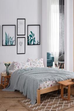 Şalemar 4 Parça Çift Kişilik Pike Takımı Yeşil - Çeyiz Diyarı