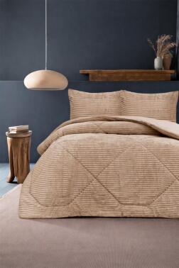 Saray Çift Kişilik Yatak Örtüsü 220x240 Cappucino - Çeyiz Diyarı