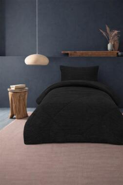Saray Tek Kişilik Yatak Örtüsü 180x230 Antrasit - Çeyiz Diyarı