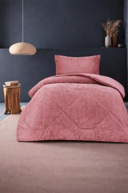 Saray Tek Kişilik Yatak Örtüsü 180x230 Gül Kurusu - Çeyiz Diyarı