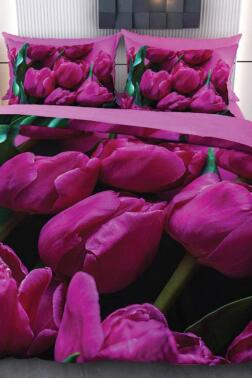 Seren Mikro Saten 3D Dijital Baskılı Çift Kişilik Nevresim Takımı - Çeyiz Diyarı