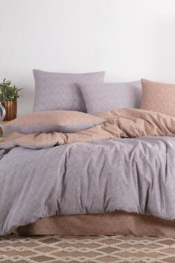 Serena 4 Parça %100 Pamuk Çift Kişilik Nevresim Takımı Gri - Çeyiz Diyarı