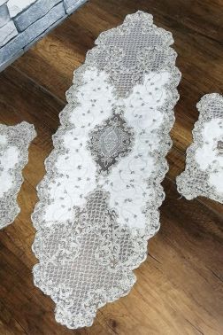 Serena Nakışlı Yatak Odası Ve Salon Takımı Krem Silver - Çeyiz Diyarı